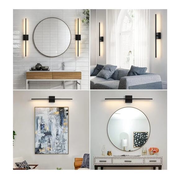 30" Brushed Black LED Bathroom Vanity Light Fixture Horizontal or Vertical - Picture 10 of 10